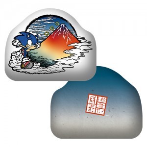 「和ソニック」富嶽景 赤富士之図 ダイカットクッション